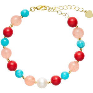 Jewelry T&S Milje Bracelet Bracelet Red-apricot-turquoise