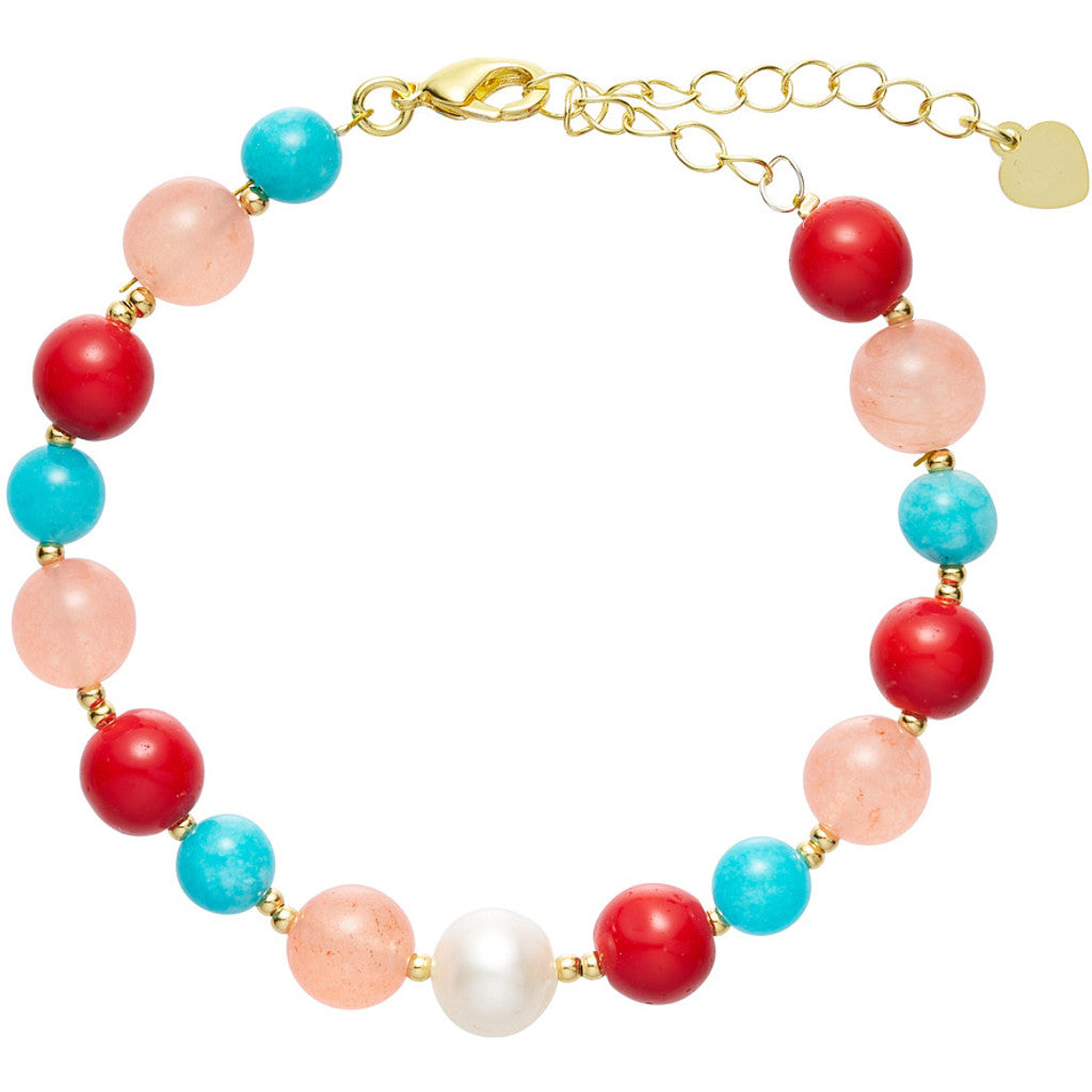 Jewelry T&S Milje Bracelet Bracelet Red-apricot-turquoise