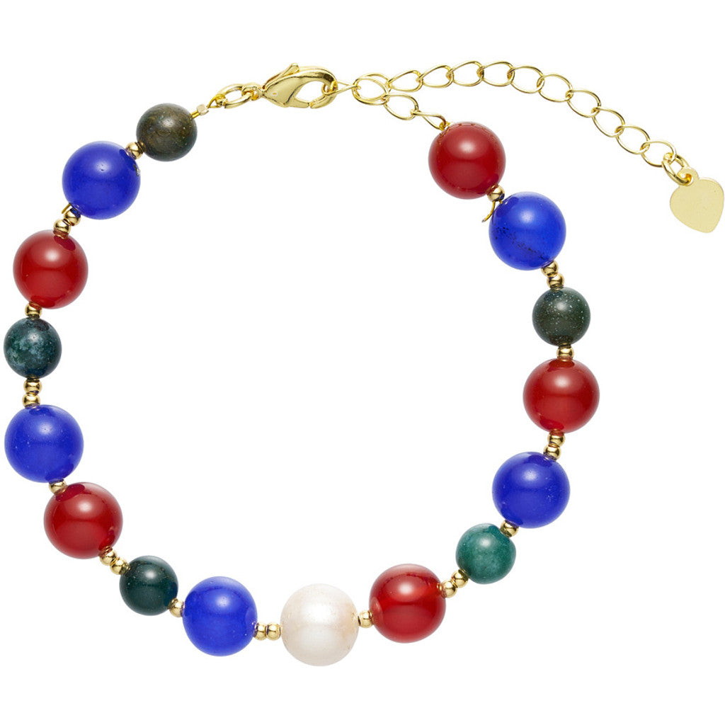 Jewelry T&S Milje Bracelet Bracelet Red-blue-darkgreen