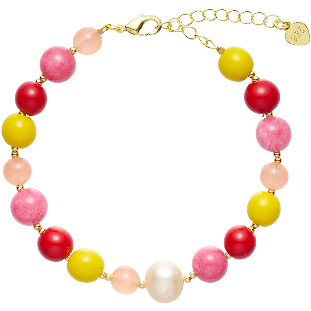Jewelry T&S Milje Bracelet Bracelet Yellow-red-pink-apricot