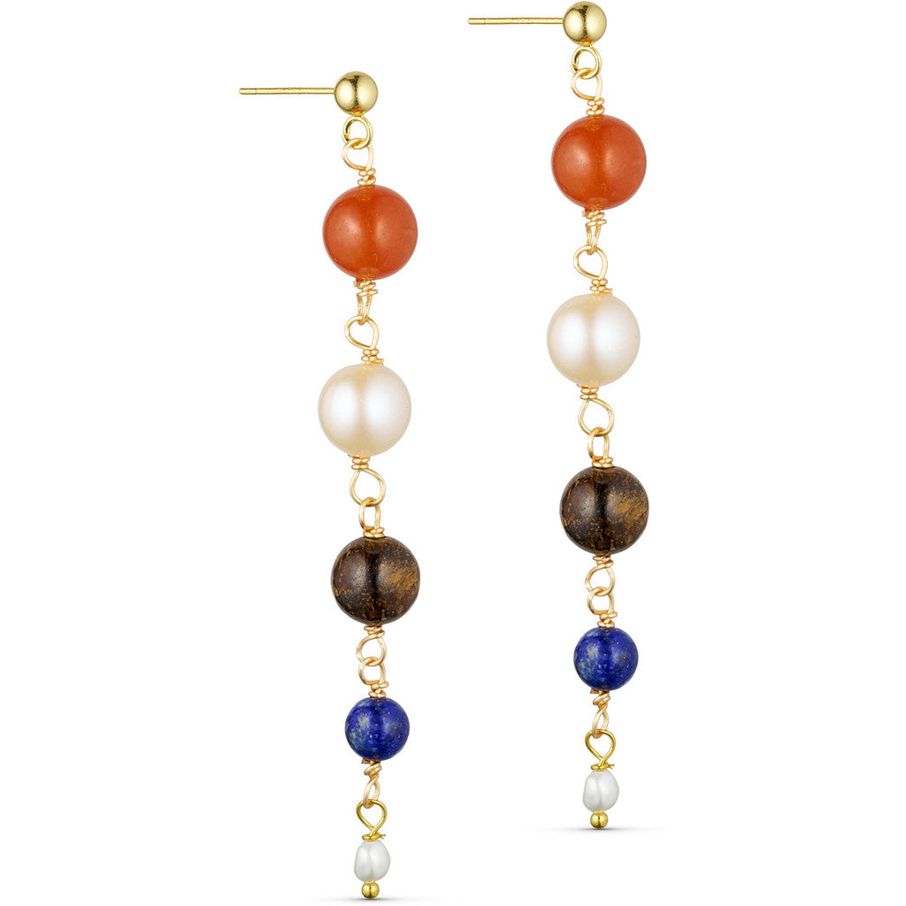 Jewelry T&S Milje Earring Earring Paprika-grey-blue