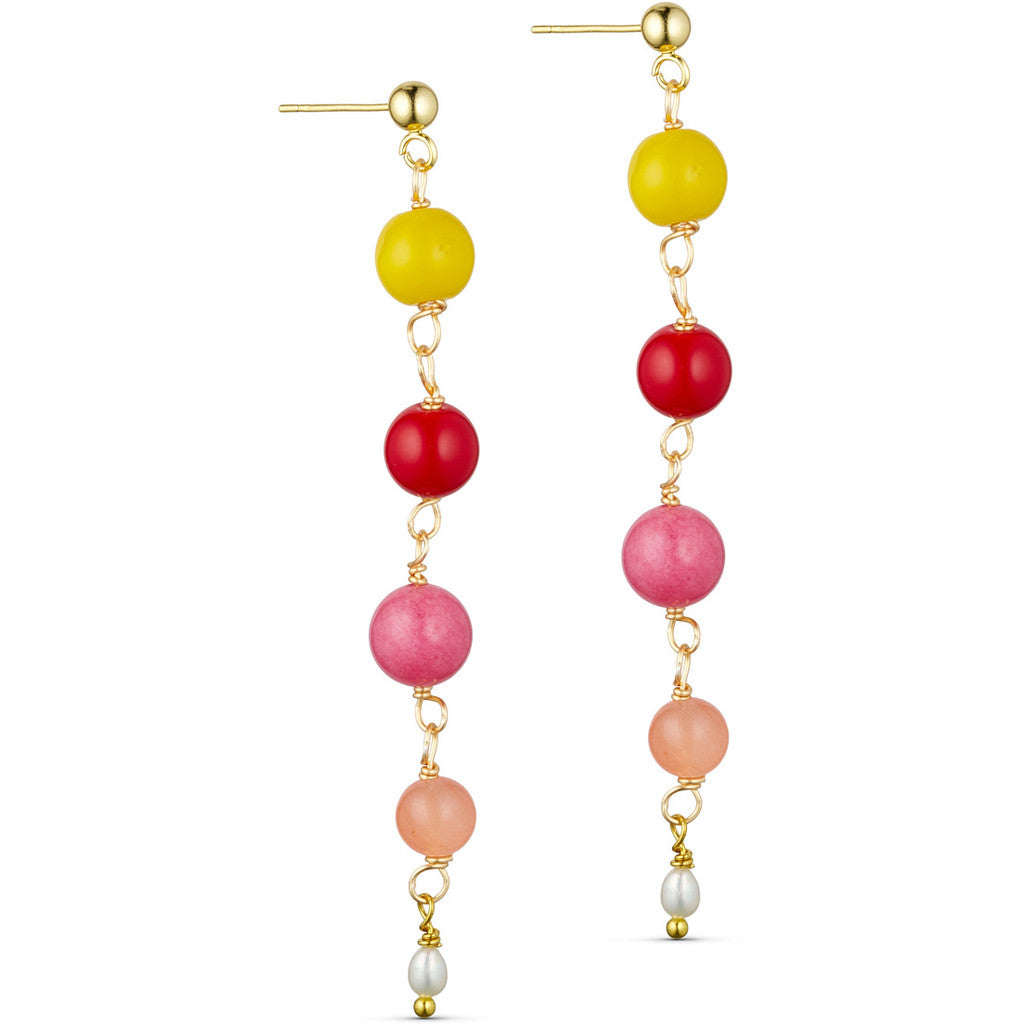 Jewelry T&S Milje Earring Earring Yellow-red-pink-apricot