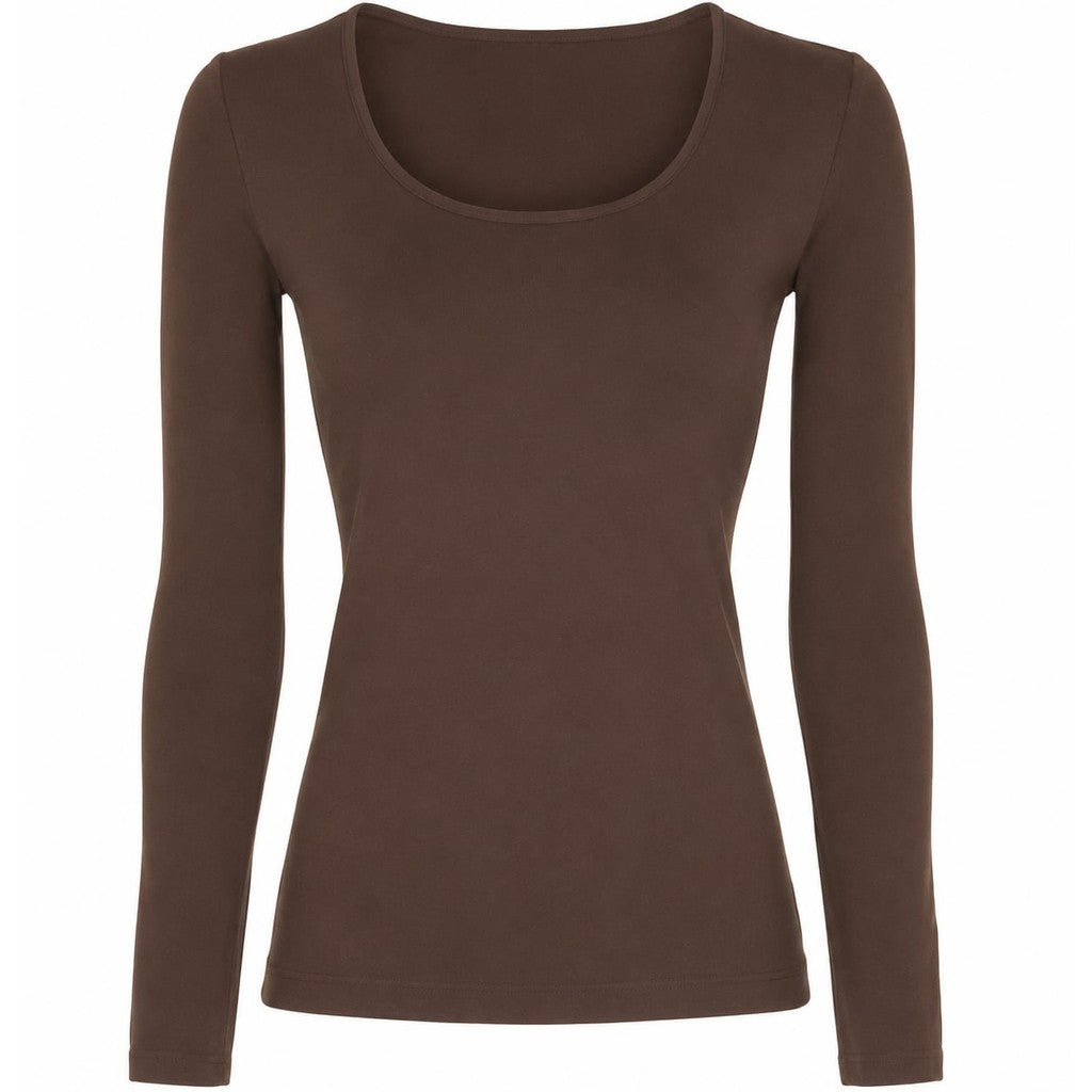 Microfiber T&S Mille T-shirt LS T-shirt LS Cioccolato