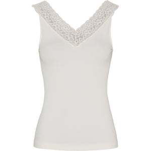Microfiber T&S Miriam Rib Top Ivory