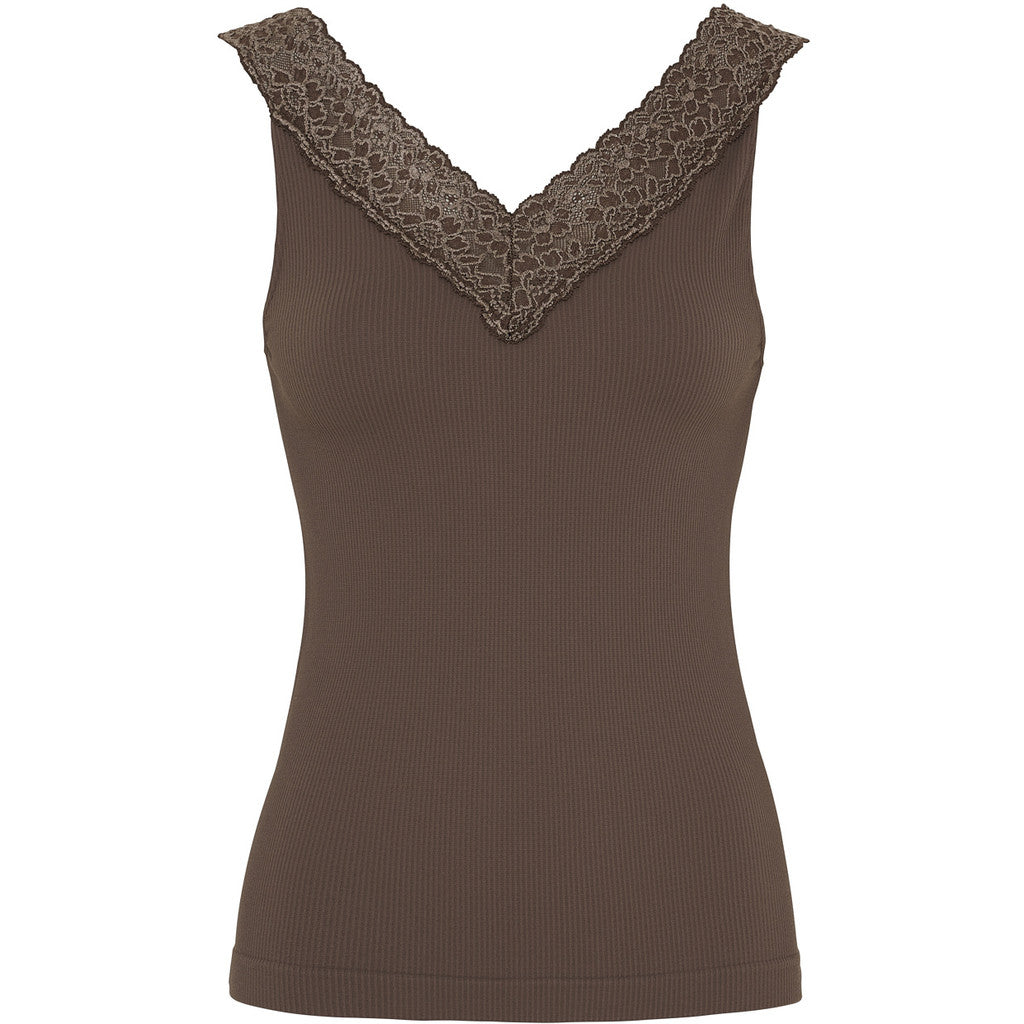 Microfiber T&S Miriam Rib Top Noce