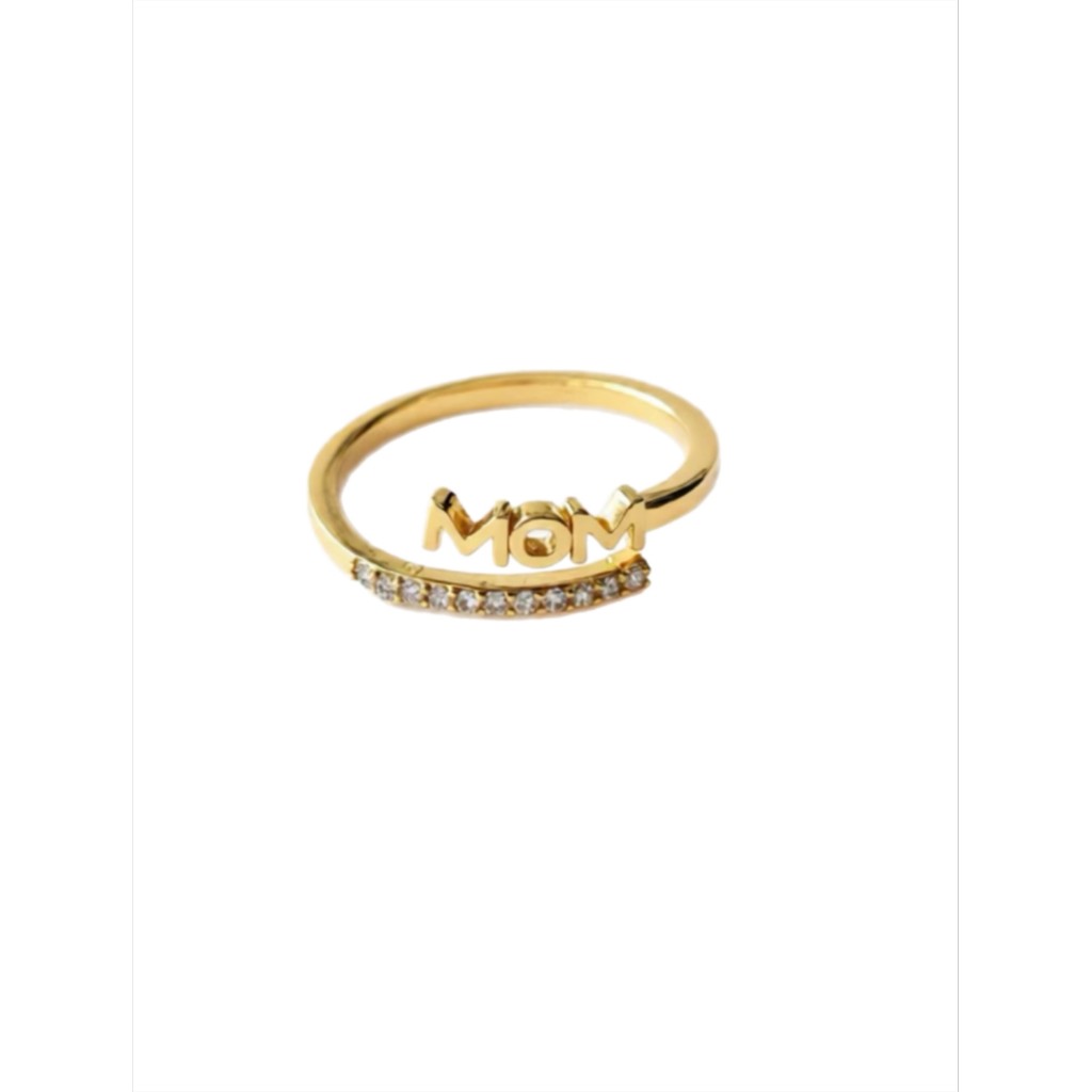 Jewelry T&S Mom Shinestone Ring Finger ring Gold