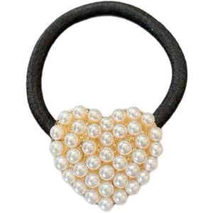 Jewelry T&S Multi elastic Horace 3 pcs. Scarf Ring Heart Pearls-gold