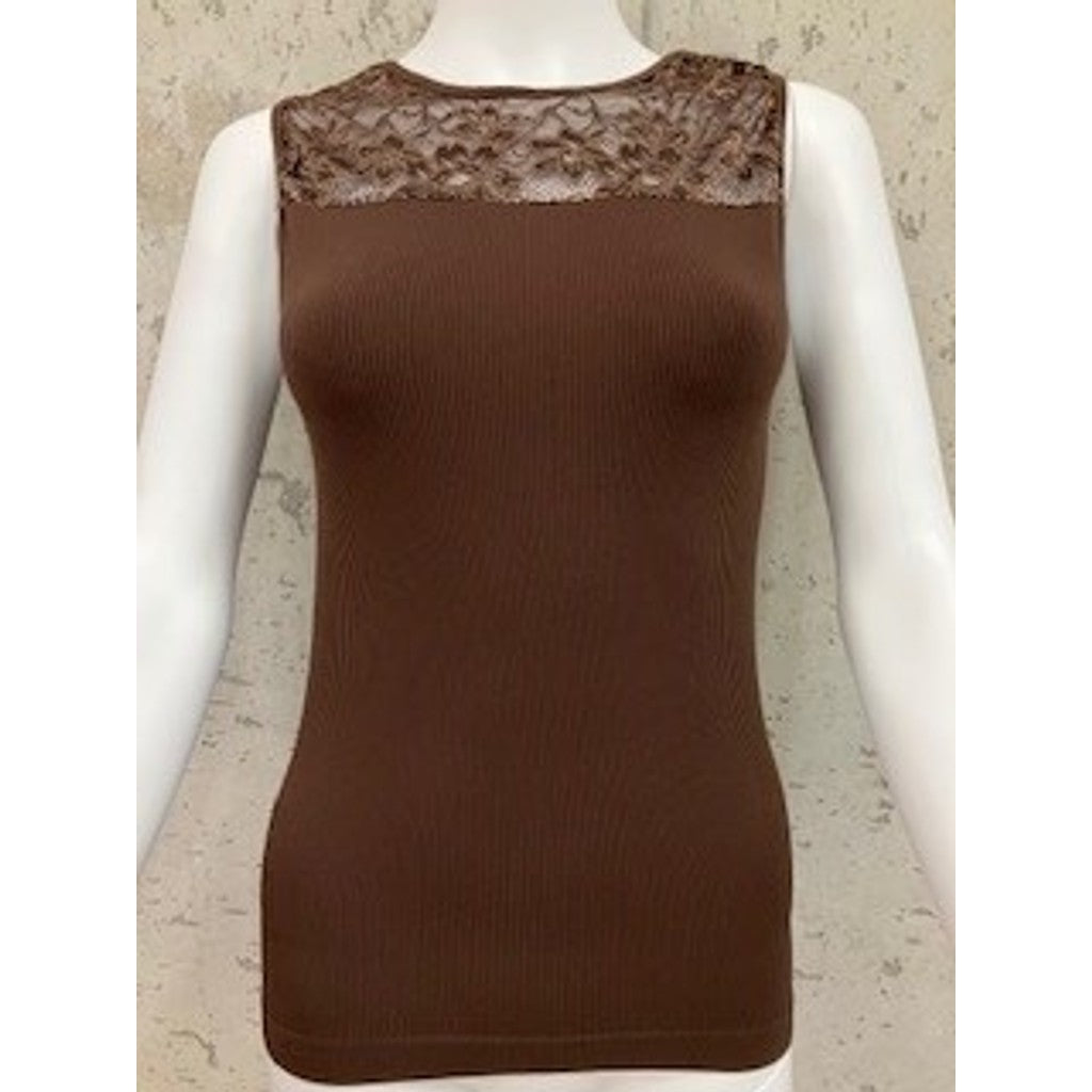 Microfiber T&S Nancy rib Top Top Cioccolato