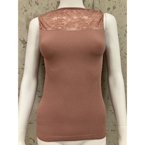 Microfiber T&S Nancy rib Top Top Rosa antico