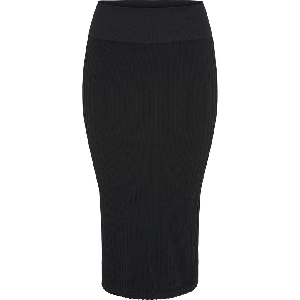 Microfiber T&S Pamela rib skirt Skirt Nero