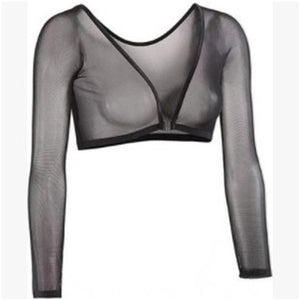 Clothing T&S Paris Mesh Top Top Black