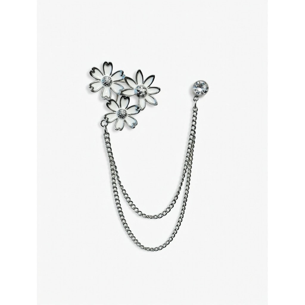 Jewelry T&S Pin 3-flower Pins Silver