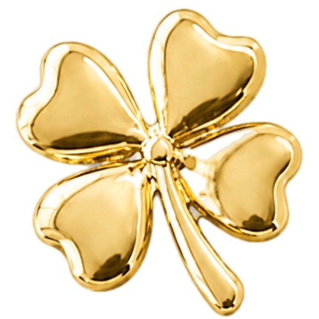 Jewelry T&S Pin 4-leaves Solid Pins Gold