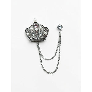 Jewelry T&S Pin Big Crown Pins Silver