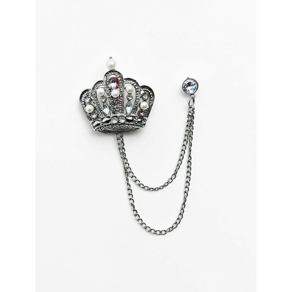 Jewelry T&S Pin Big Crown Pins Silver