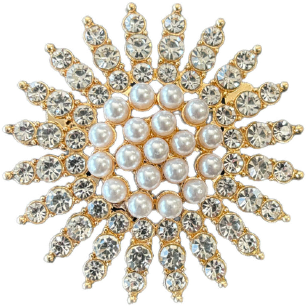 Jewelry T&S Pin Big Flower Pins Gold