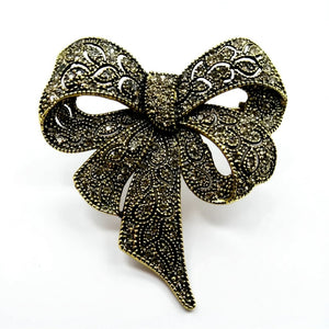 Jewelry T&S Pin Bow Pins Dark Gold