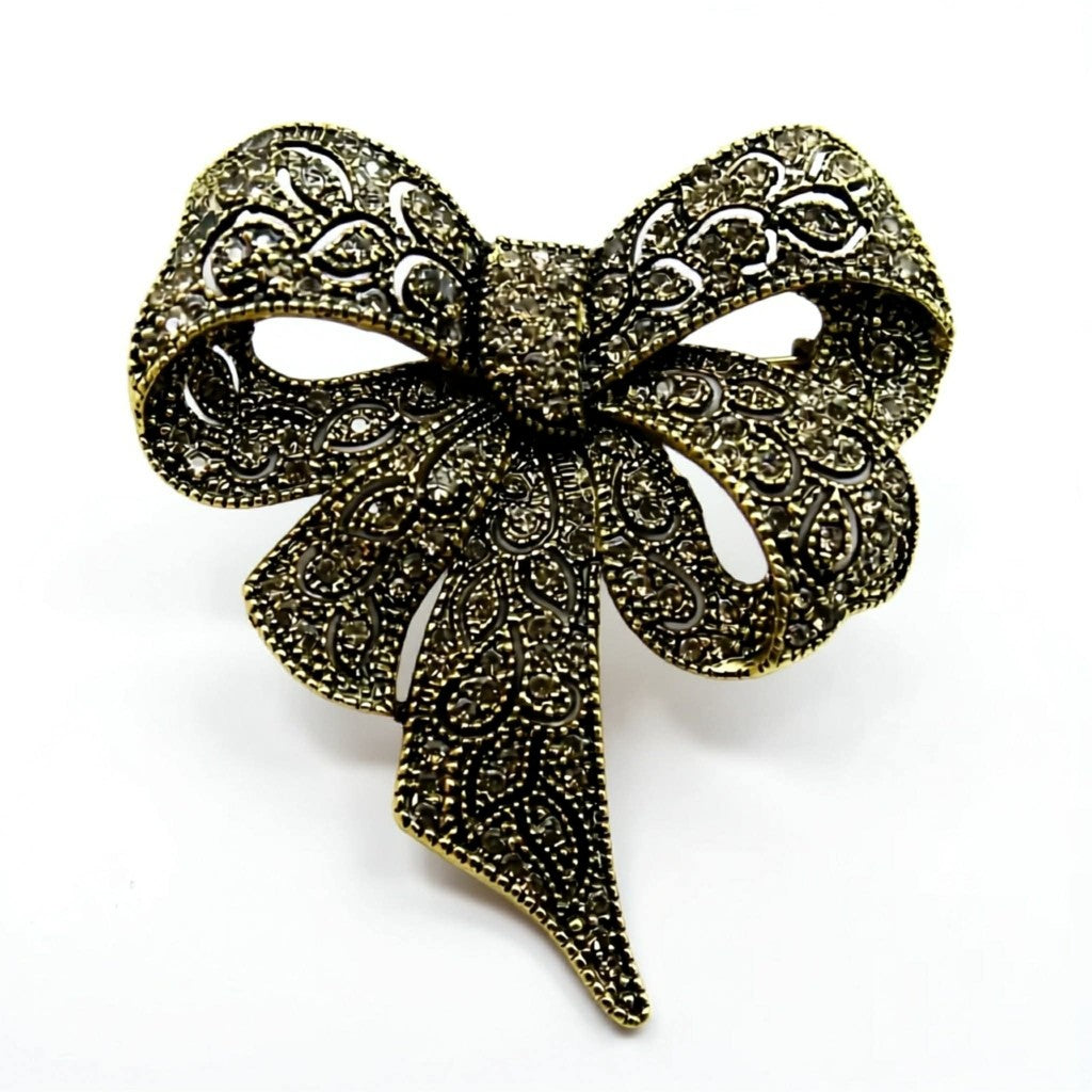 Jewelry T&S Pin Bow Pins Dark Gold