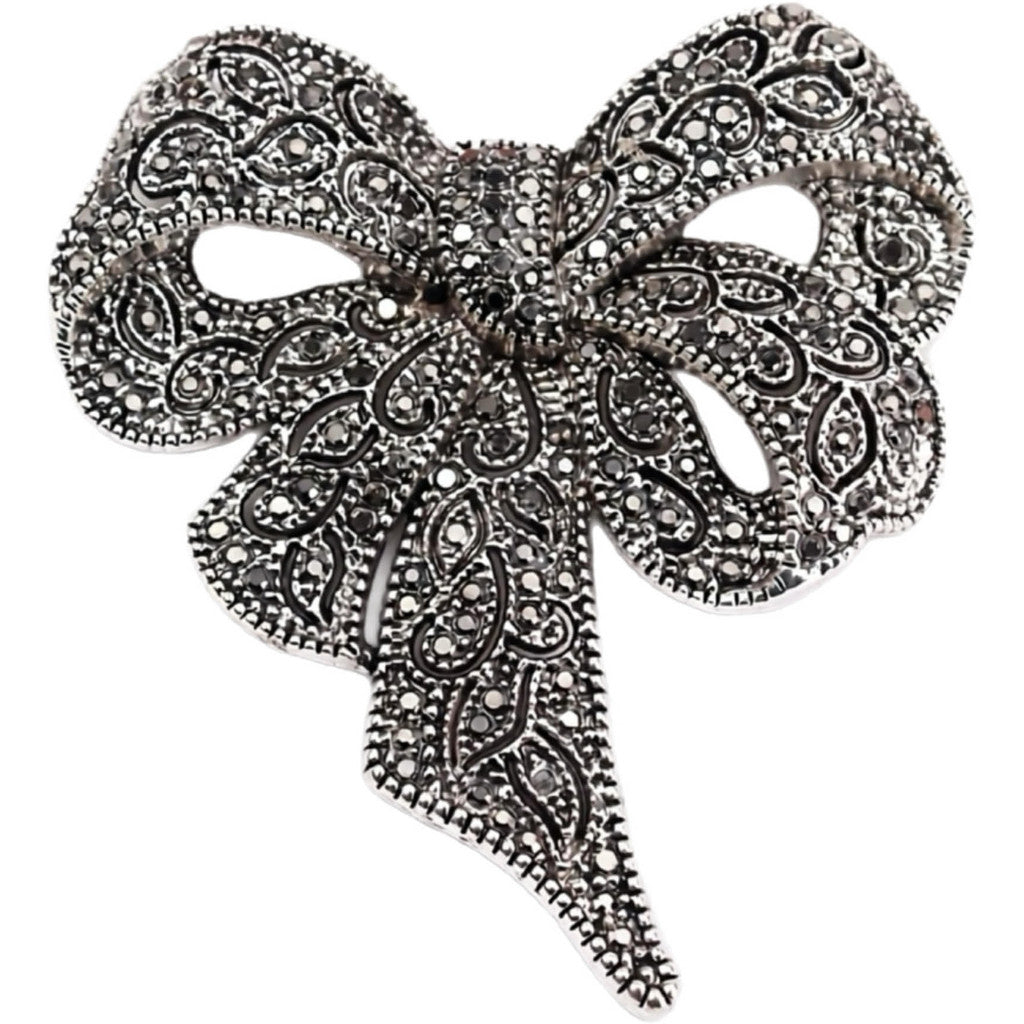 Jewelry T&S Pin Bow Pins Dark Silver