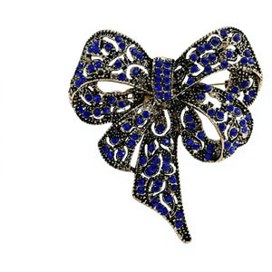 Jewelry T&S Pin Bow Pins Gold Blue
