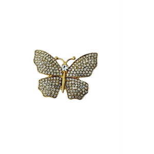Jewelry T&S Pin Butterfly Shine Stones Pins Gold
