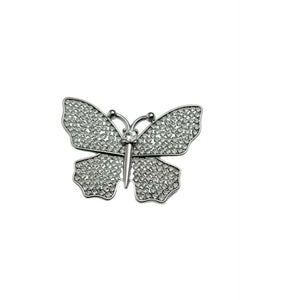 Jewelry T&S Pin Butterfly Shine Stones Pins Silver