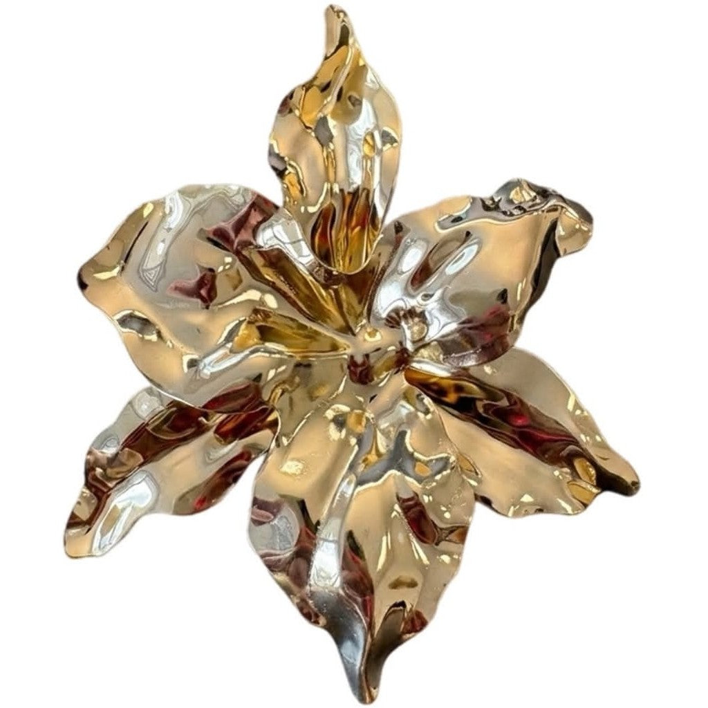 Jewelry T&S Pin Gold Big Flower Pins Gold