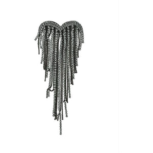 Jewelry T&S Pin Heart Chain Pins Black