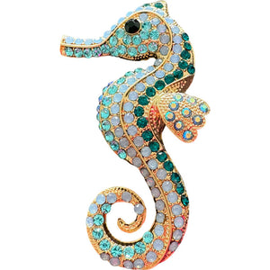 Jewelry T&S Pin Sea Horse Pins Turquoise