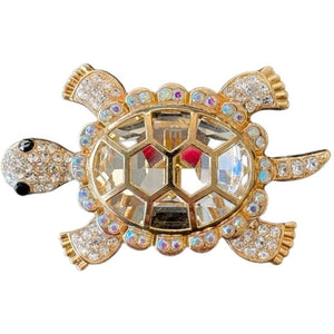 Jewelry T&S Pin Turtle Glass Pins Gold