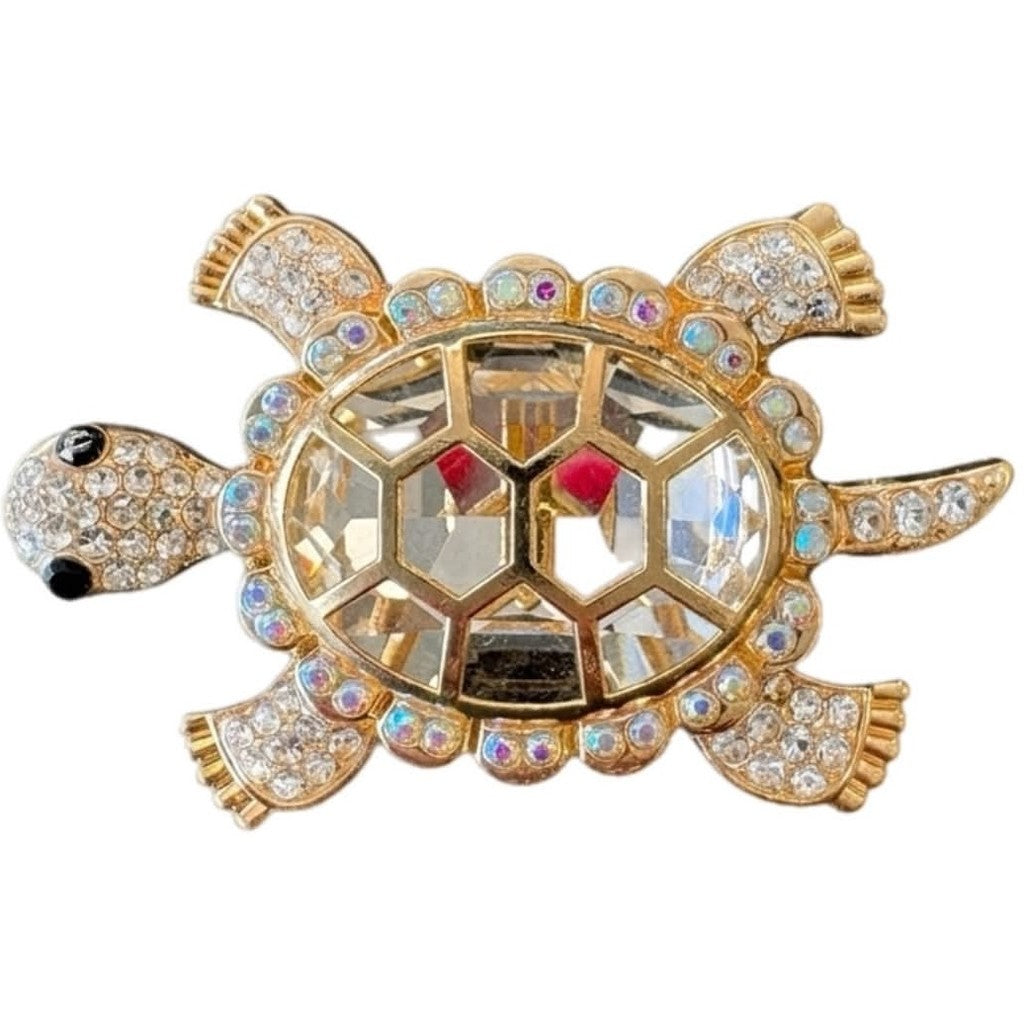 Jewelry T&S Pin Turtle Glass Pins Gold