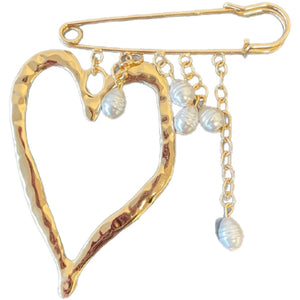 Jewelry T&S Pin big heart Pins Gold