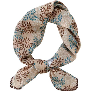 Scarf T&S Samira Cotton Scarf Scarf Coffee-blue