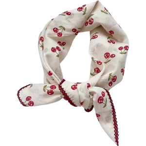 Scarf T&S Samira Cotton Scarf Scarf White-cherry