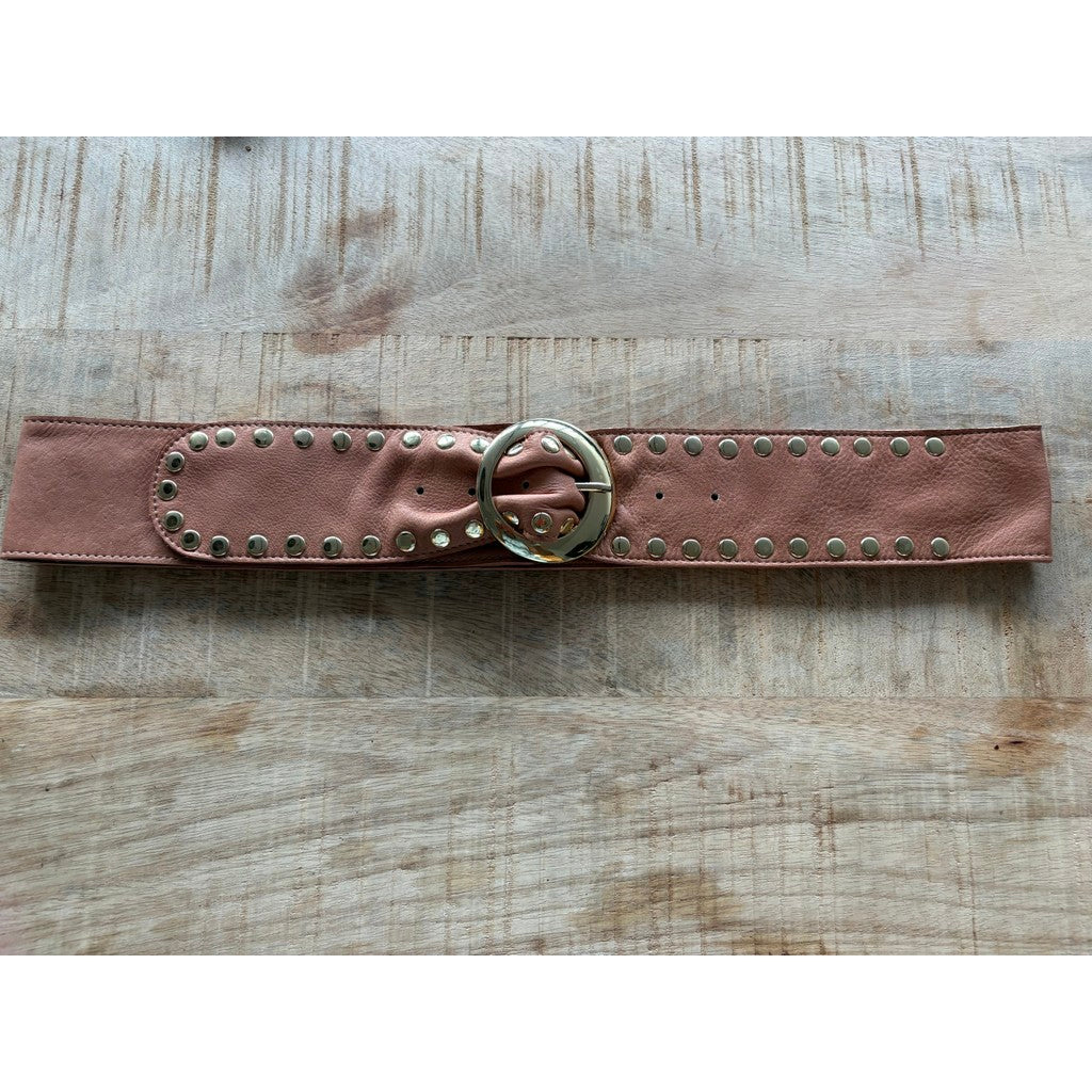 Access T&S Sharon Jeans Stud Belt Belt Cognac-gold