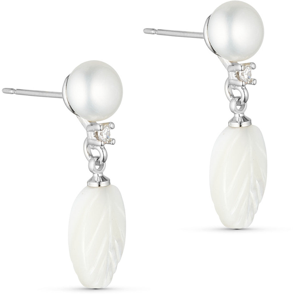 Jewelry T&S Shell Leaf Earring Earring Natural-silver