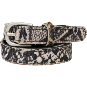 Access T&S Snake Hair On Belt Belts Snake Hair On Silver