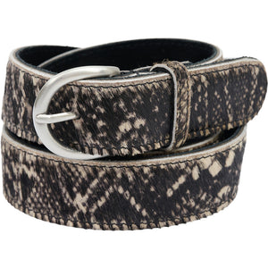 Access T&S Snake Hair On Belt Belts Snake Hair On Silver