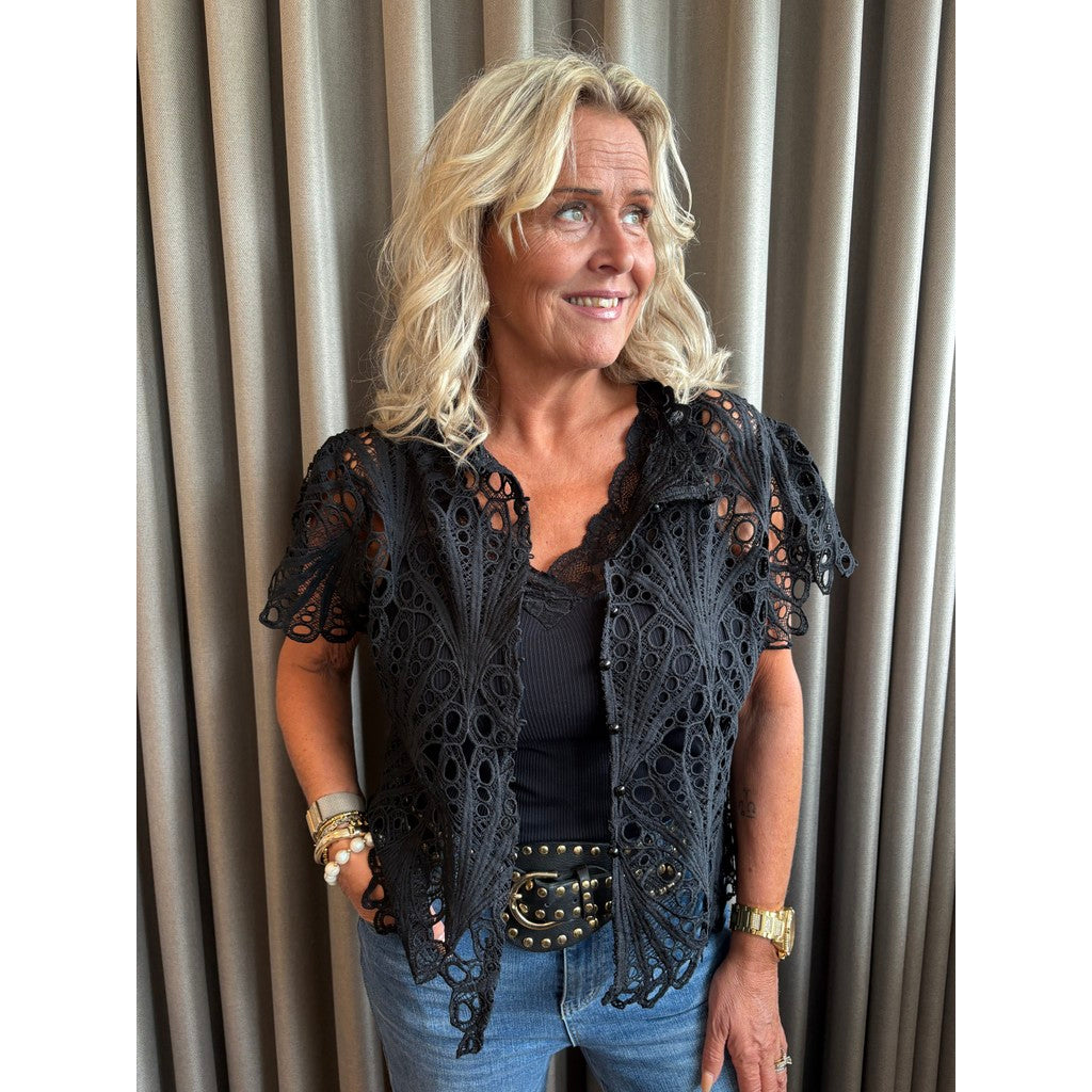 Clothing T&S Thyra Lace Blouse Blouse Black