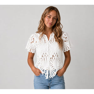 Clothing T&S Thyra Lace Blouse Blouse White