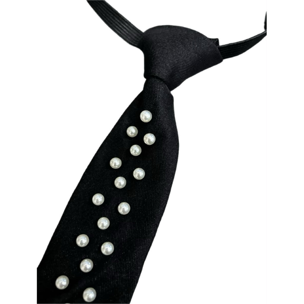 Jewelry T&S Tie Black w. decoration Tie Black 1