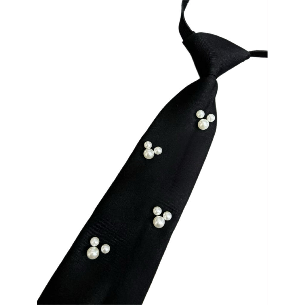 Jewelry T&S Tie Black w. decoration Tie Black 2