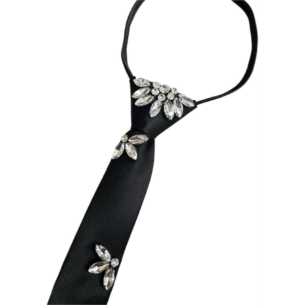 Jewelry T&S Tie Black w. decoration Tie Black 3