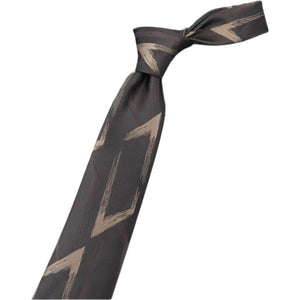 Jewelry T&S Tie Exclusive T&S Tie Brown Graphic