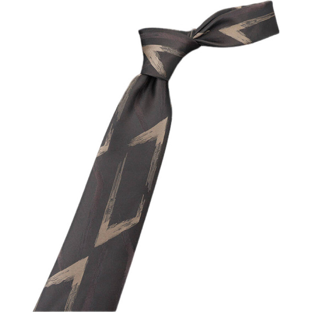 Jewelry T&S Tie Exclusive T&S Tie Brown Graphic