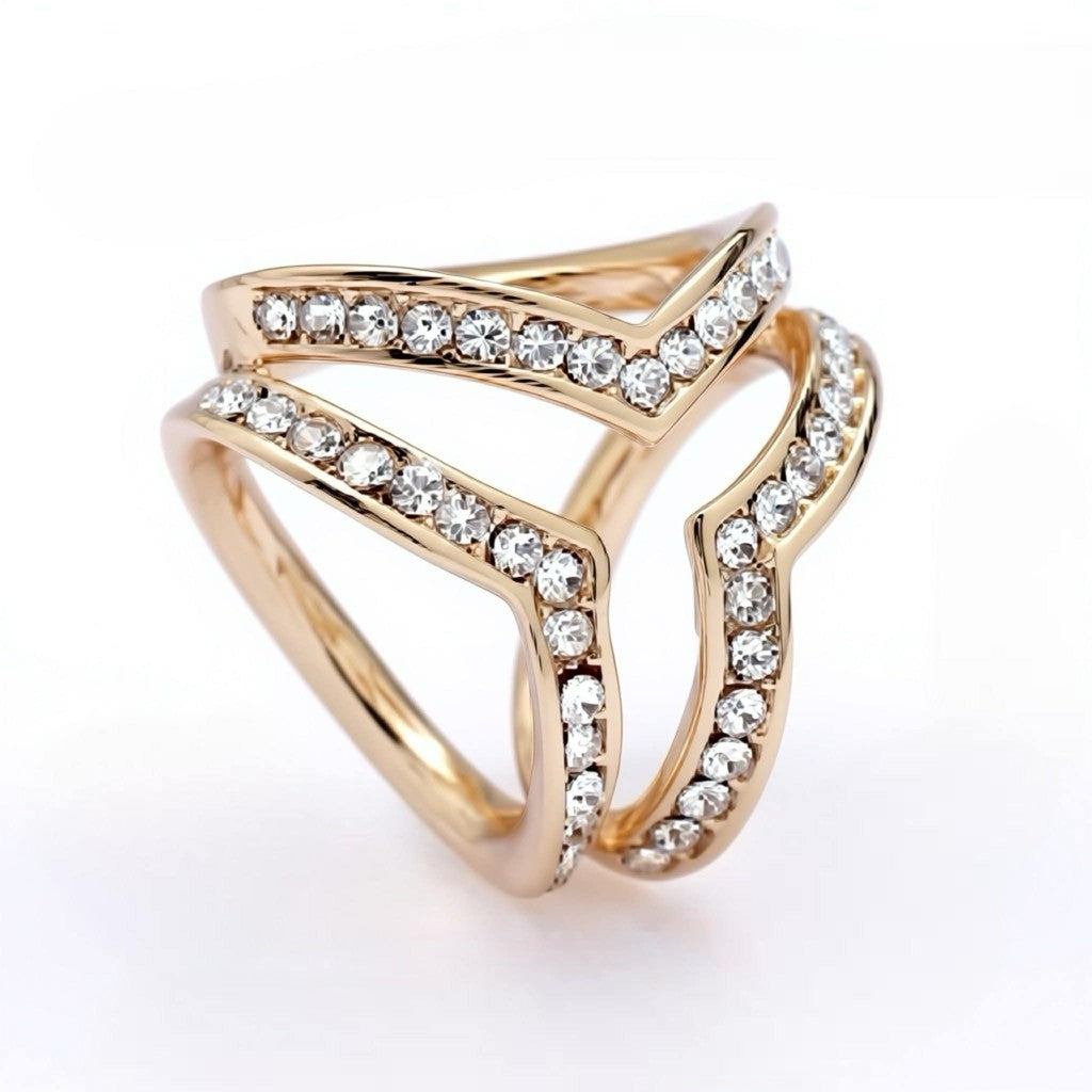 Jewelry T&S Tilly Scarf Ring Scarf Ring Gold