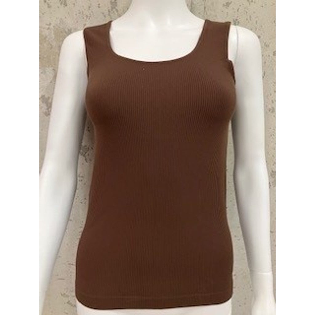 Microfiber T&S Tulle rib top Rib Top Cioccolato