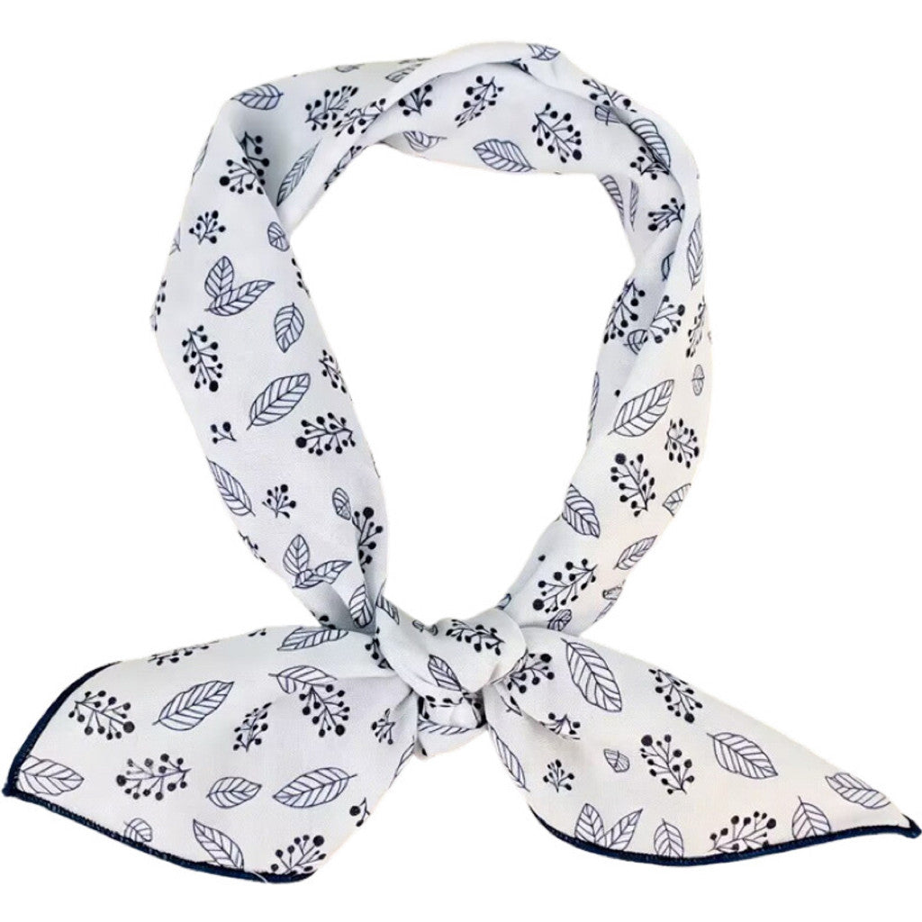 Scarf T&S Ulrika Cotton Scarf Scarf White-blue