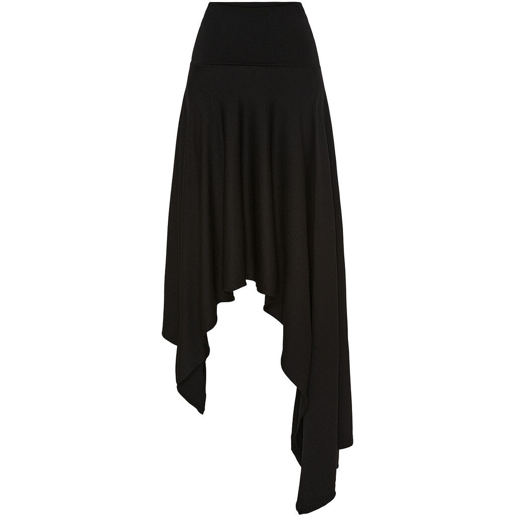 Microfiber T&S Uma asymmetric Skirt Skirt Nero