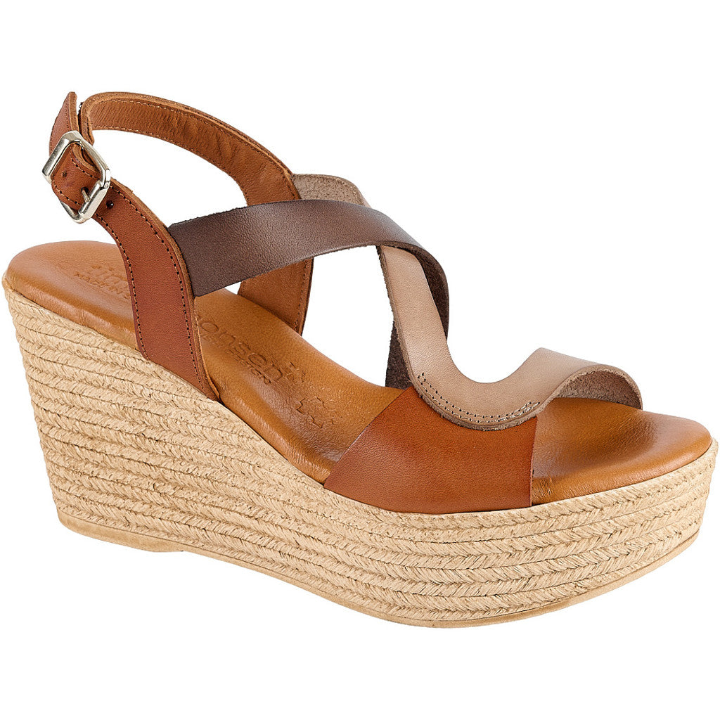 Footwear T&S Ursula Multi brown Sandals Cuero/lino/marron
